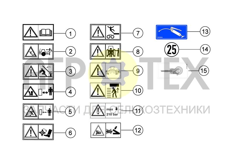 Чертеж EC SAFETY DECALS