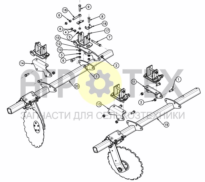 ROW HOLDER FOLDABLE (№8 на схеме)