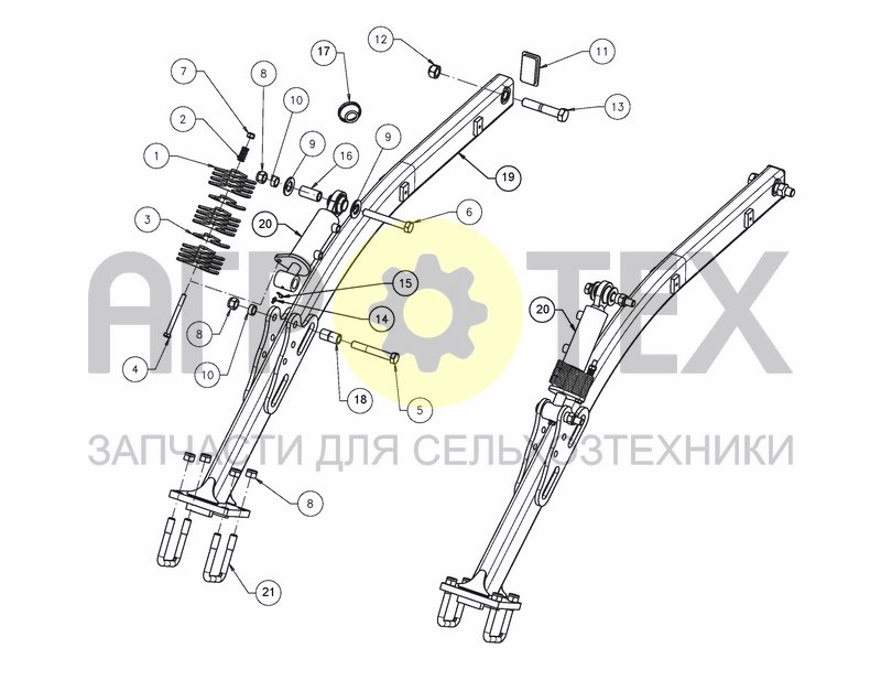 Чертеж ARM ROLLER HYDRAULIC SETTING