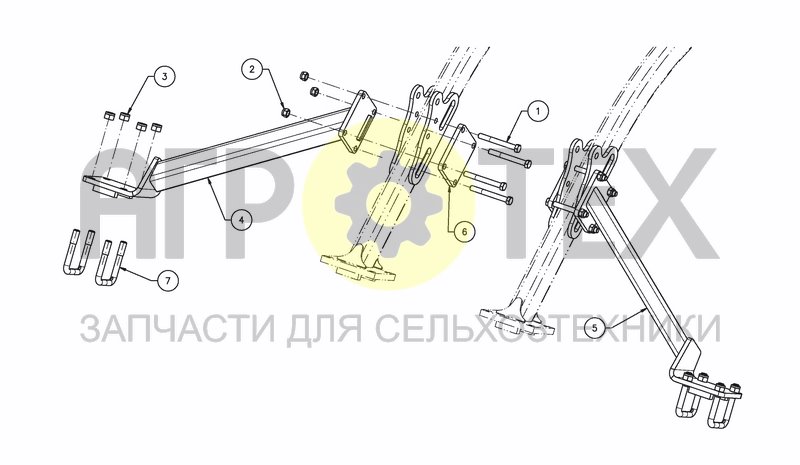 Чертеж REINFORCEMENT ARMS FOR ROLLER