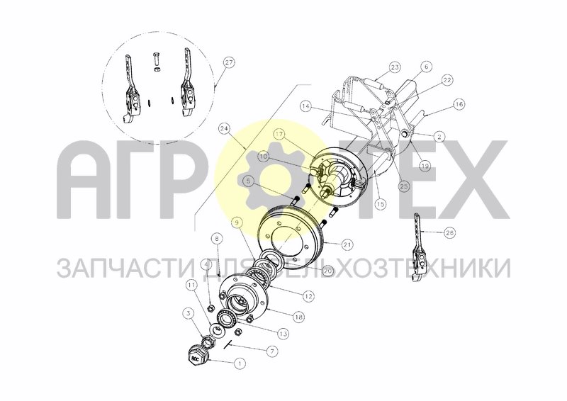 Чертеж BRAKE AXLE