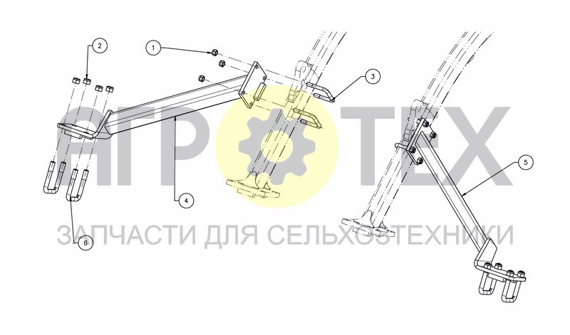 Чертеж REINFORCEMENT ARM FOR ROLLER