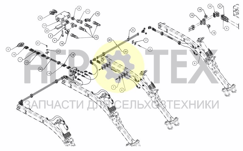 Чертеж HYDRAULIC FOR ARM ROLLER