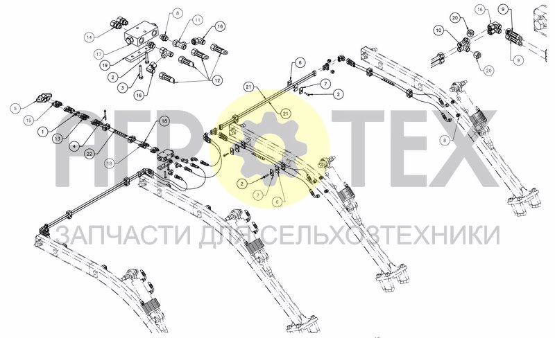 Чертеж HYDRAULIC FOR ARM ROLLER