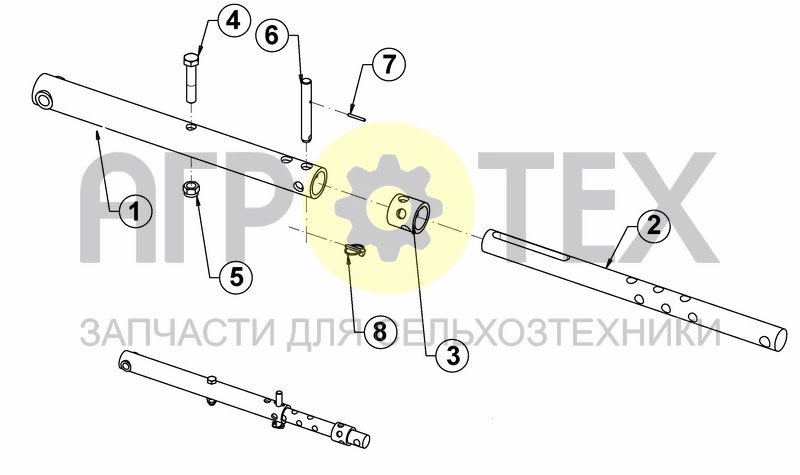 Чертеж TELESCOPIC BAR