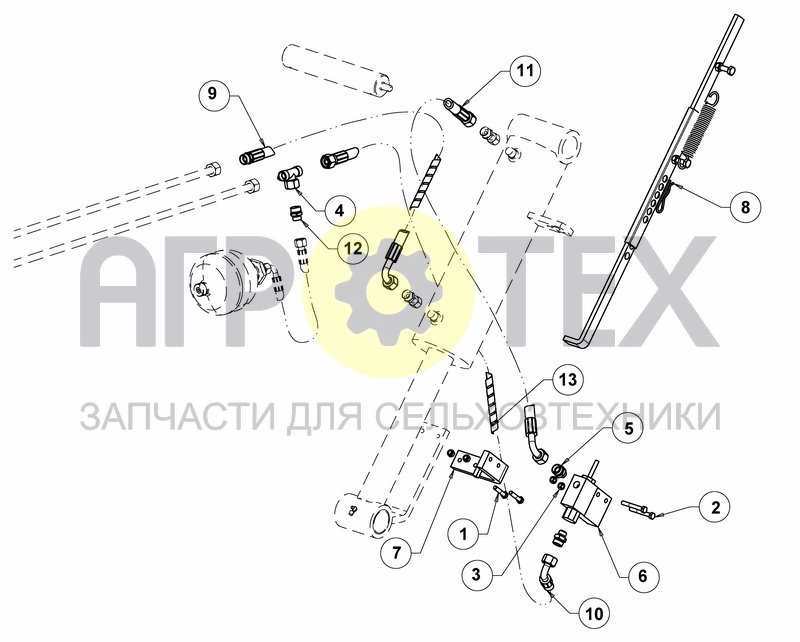 Чертеж HYDRAULIC DEPTH CONTROL FOR DISC GANG