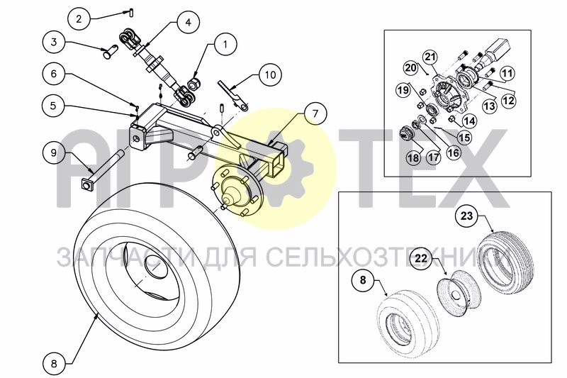 Чертеж DEPTH CONTROL WHEEL