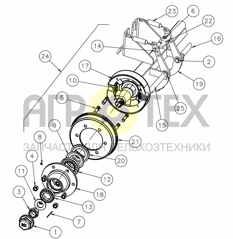 Чертеж BRAKE AXLE