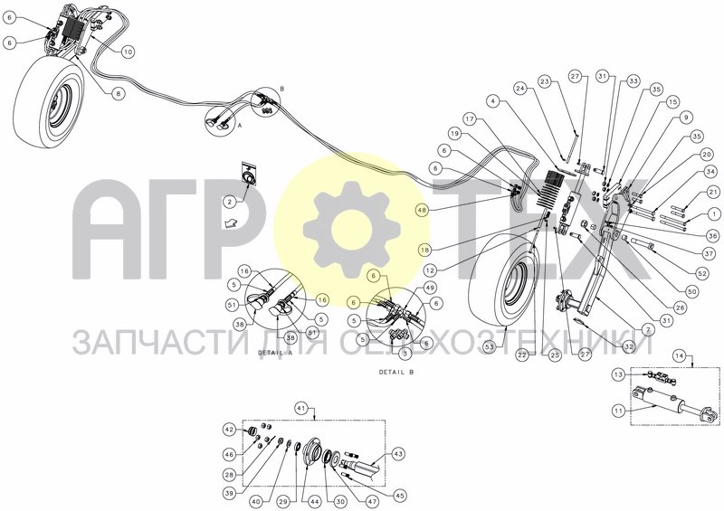 Чертеж DEPTH CONTROL WHEELS FOR FOLD