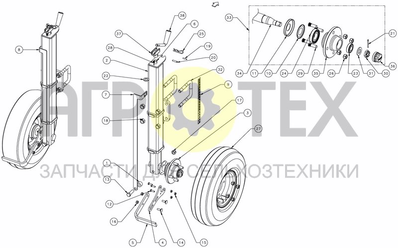 DEPTH CONTROL WHEELS FOR RIGID (№19 на схеме)