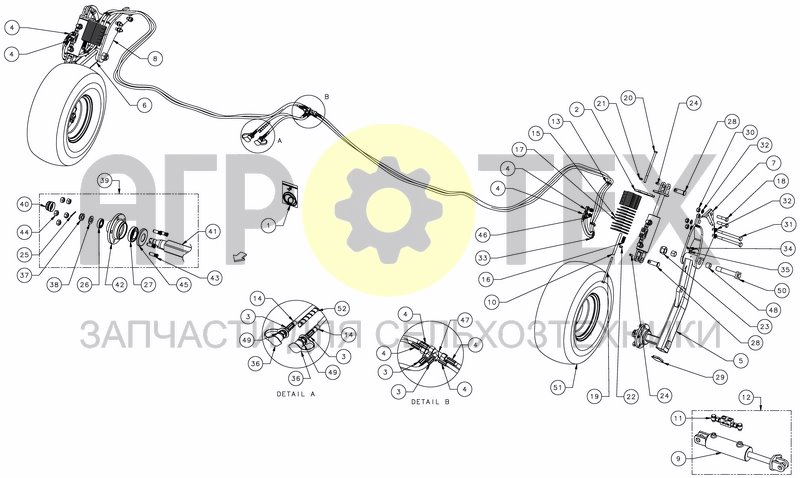 Чертеж DEPTH CONTROL WHEELS FOR FOLD