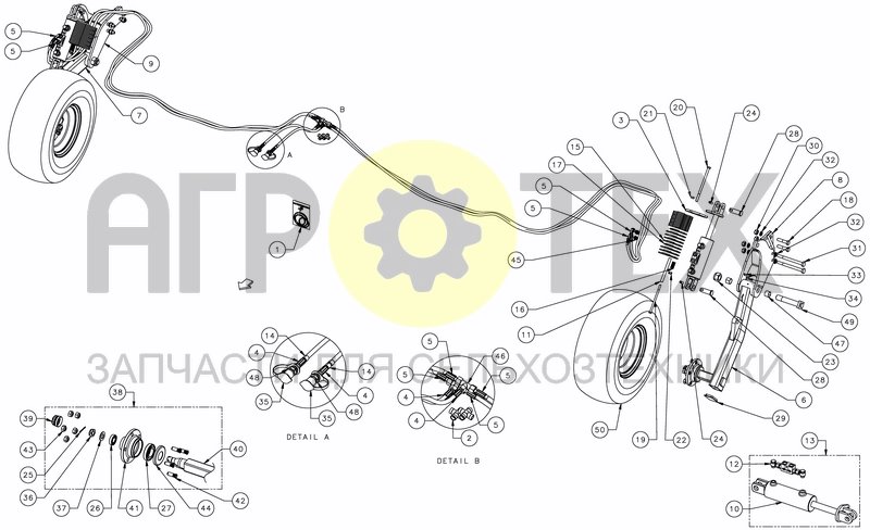 Чертеж DEPTH CONTROL WHEELS FOR FOLD