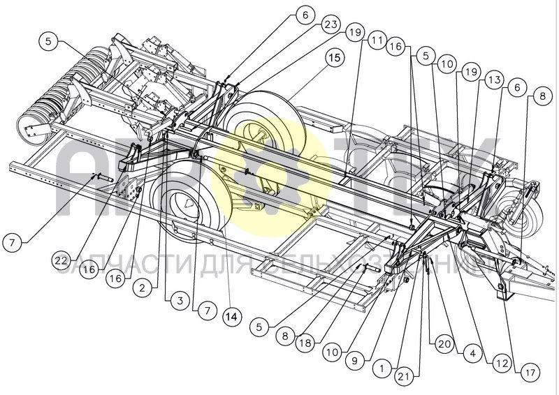 Чертеж FOLDING FRAME 4,5M