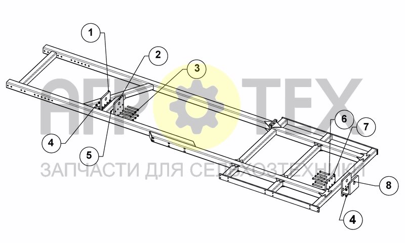 Чертеж WELDED PIVOTING ASSEMBLY