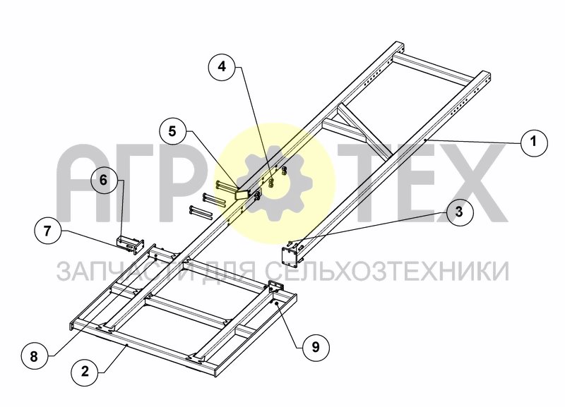 Чертеж FRAME 4,5M - FOLDABLE RIGHT SIDE