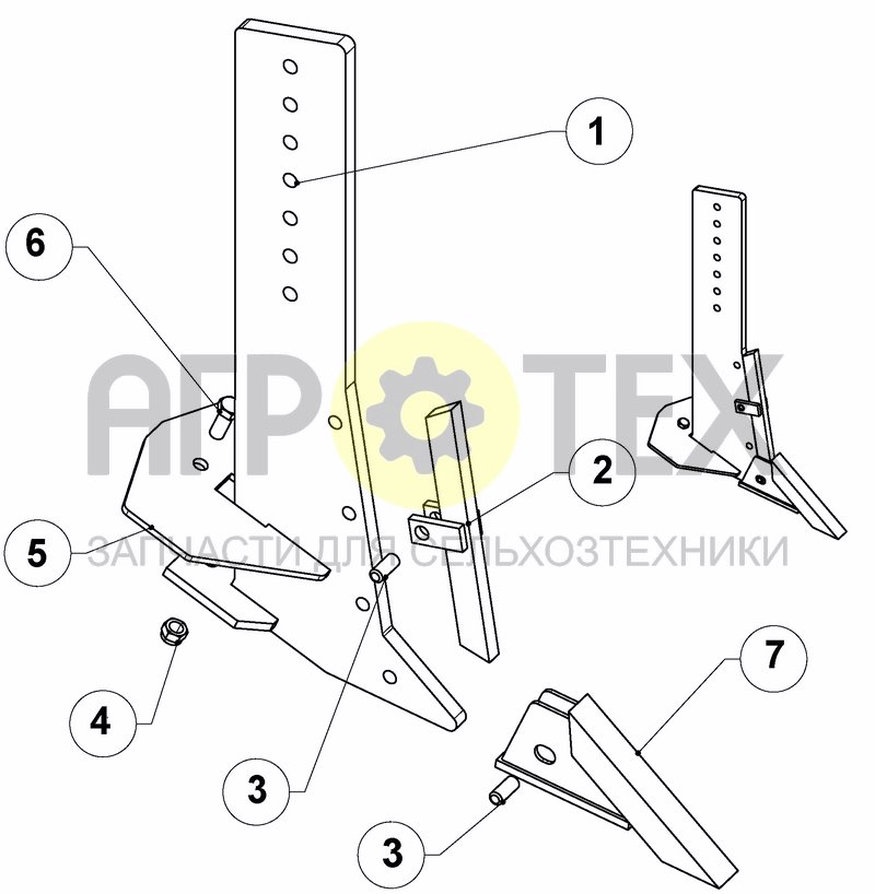 Чертеж SUBSOILING TINE