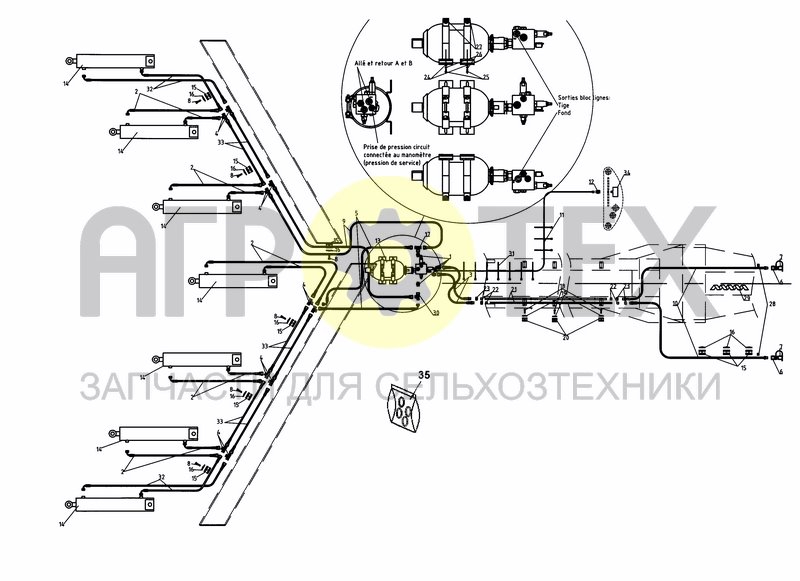 Чертеж HYDRAULIC SUBSOILING CTS 4,5M