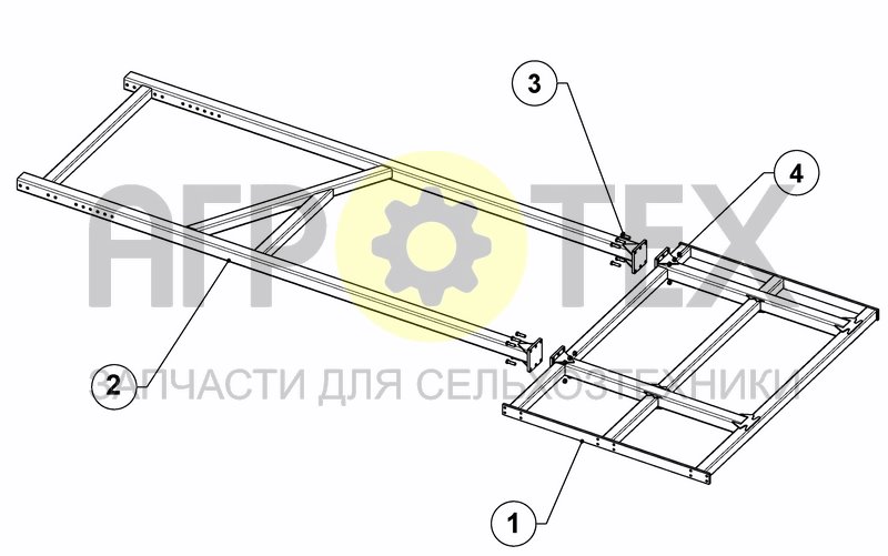 Чертеж FRAME 6M - FOLDABLE RIGHT SIDE