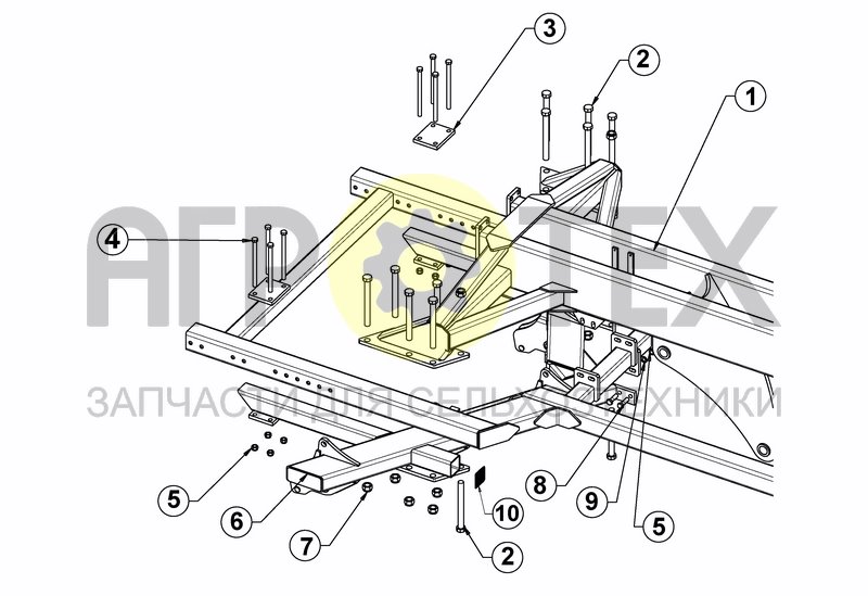 Чертеж SUBSOILING BEAM WELDED CTS 3M