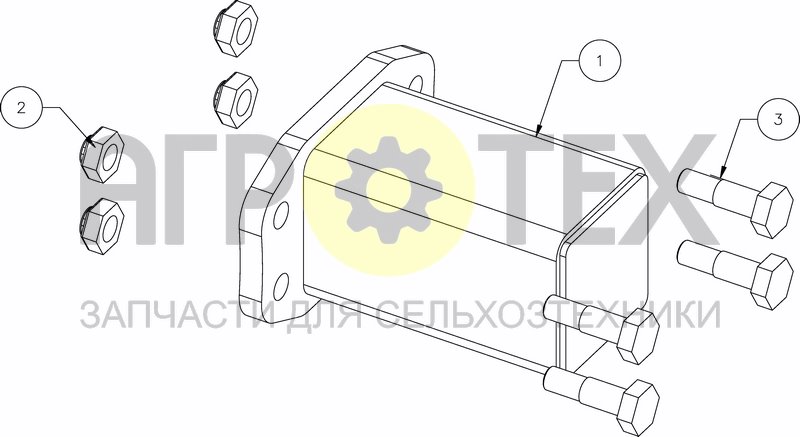 Чертеж REMOVABLE TINE SUPPORT