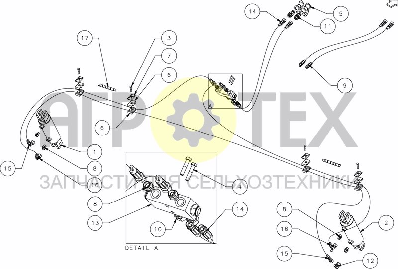 Чертеж FCD/FMD HYDRAULIC KIT FOR 4-5M MACHINES