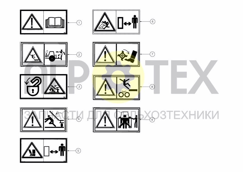 Чертеж EC SAFETY DECALS