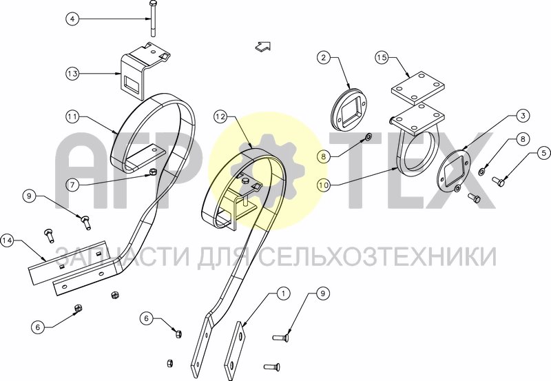 Чертеж LEVELLING TINES