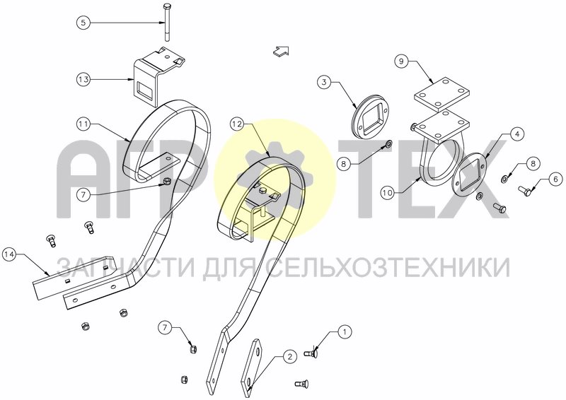 Чертеж LEVELLING TINES