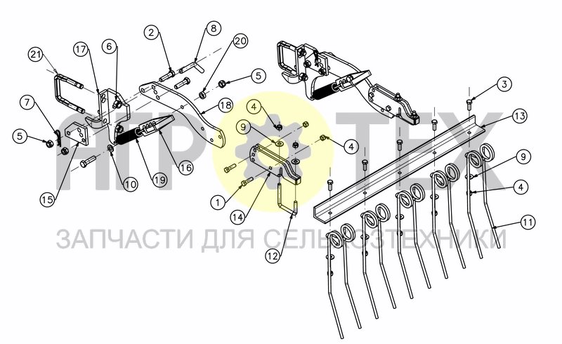 Чертеж FINGER HARROW