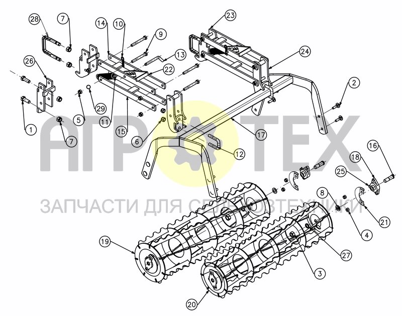 Чертеж DOUBLE CRUMBLE ROLLER