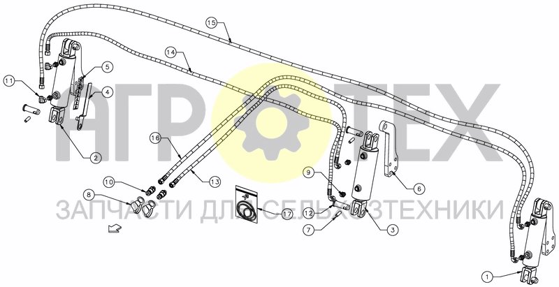 Чертеж HYDRAULIC EQUIPMENT FOR CLOD BOARD