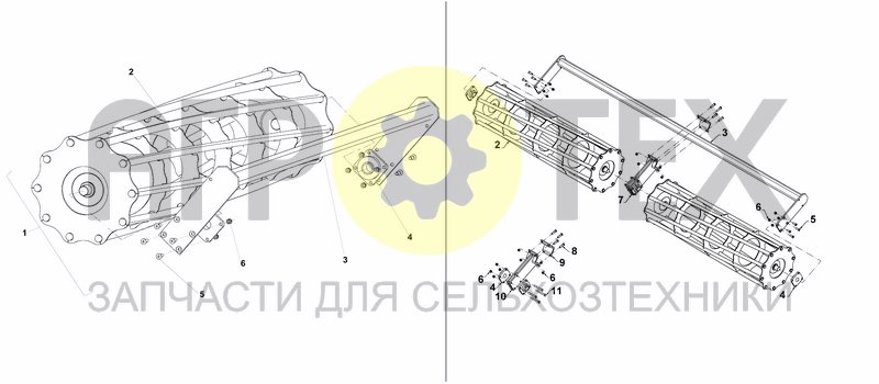 Чертеж PIPE ROLLERS DIA.450 AND 550 MM