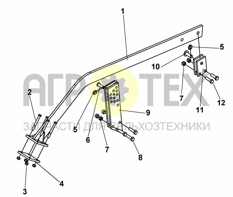 Чертеж ARM FOR PACKER ROLLER