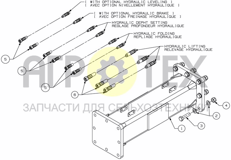 Чертеж DRAWBAR EXTENSION