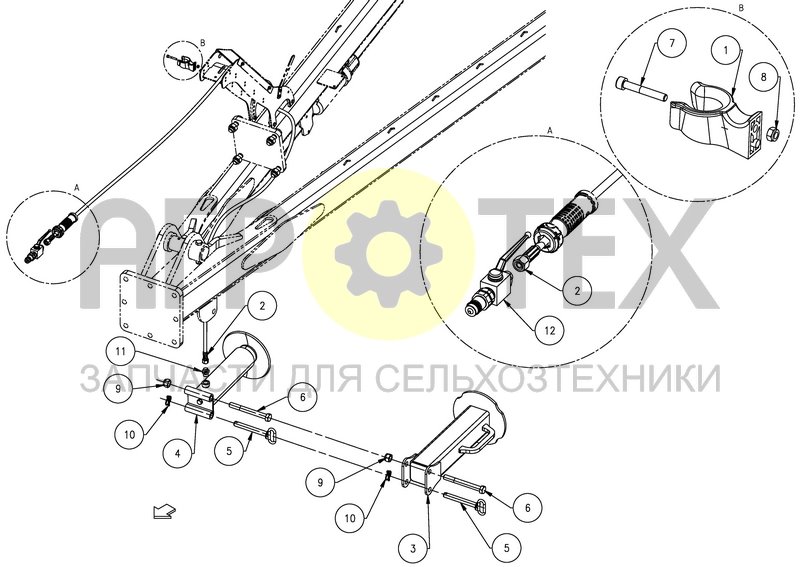 Чертеж DRAWBAR STAND