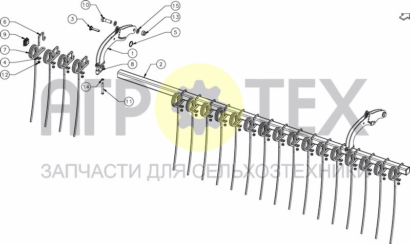 Чертеж FINGER HARROW