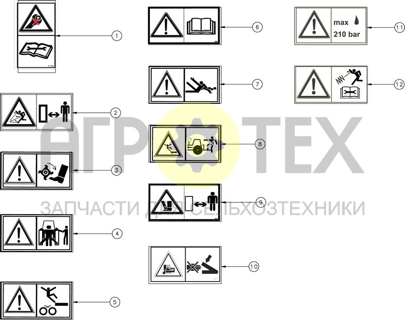 Чертеж EC SAFETY DECALS