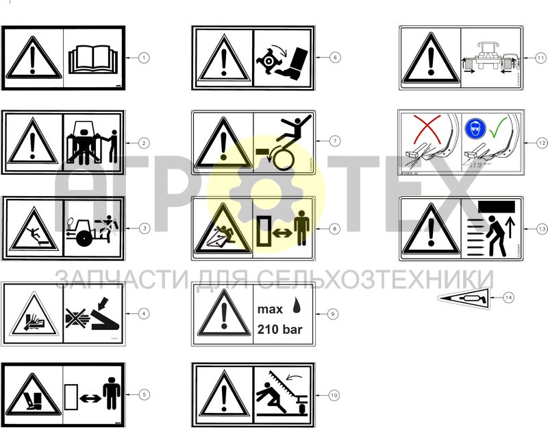 Чертеж EC SAFETY DECALS