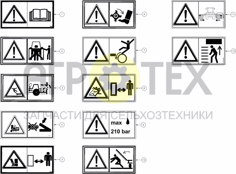 Чертеж EC SAFETY DECALS