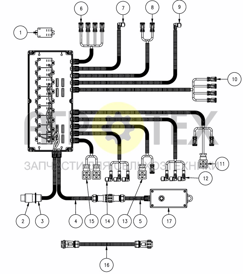 Чертеж ELECTRICAL WIRE HARNESS COMPACT DISC XLT