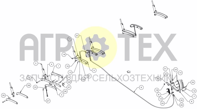 Чертеж LEVELLING ARMS HYDRAULIC