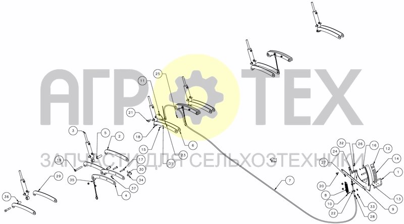 Чертеж LEVELLING ARMS HYDRAULIC