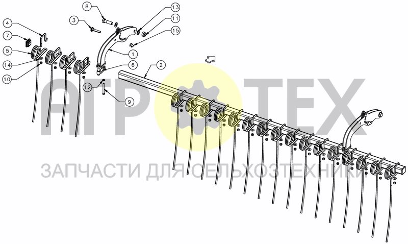 Чертеж FINGER HARROW