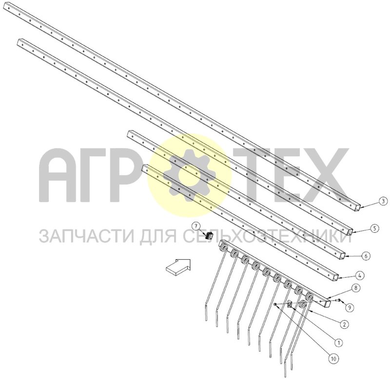 Чертеж FINGER HARROW