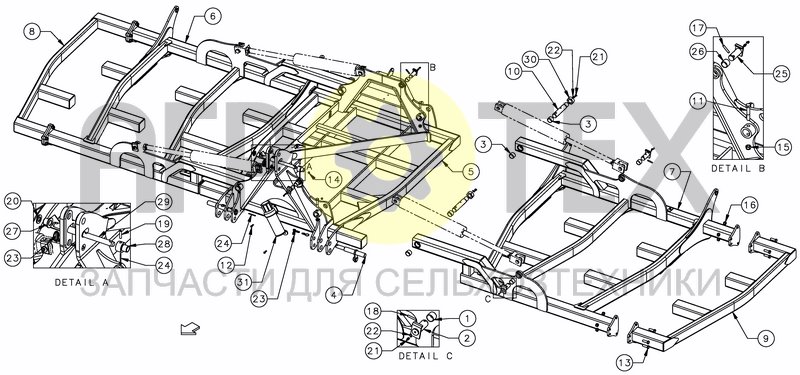 Чертеж FOLDING FRAME 6M