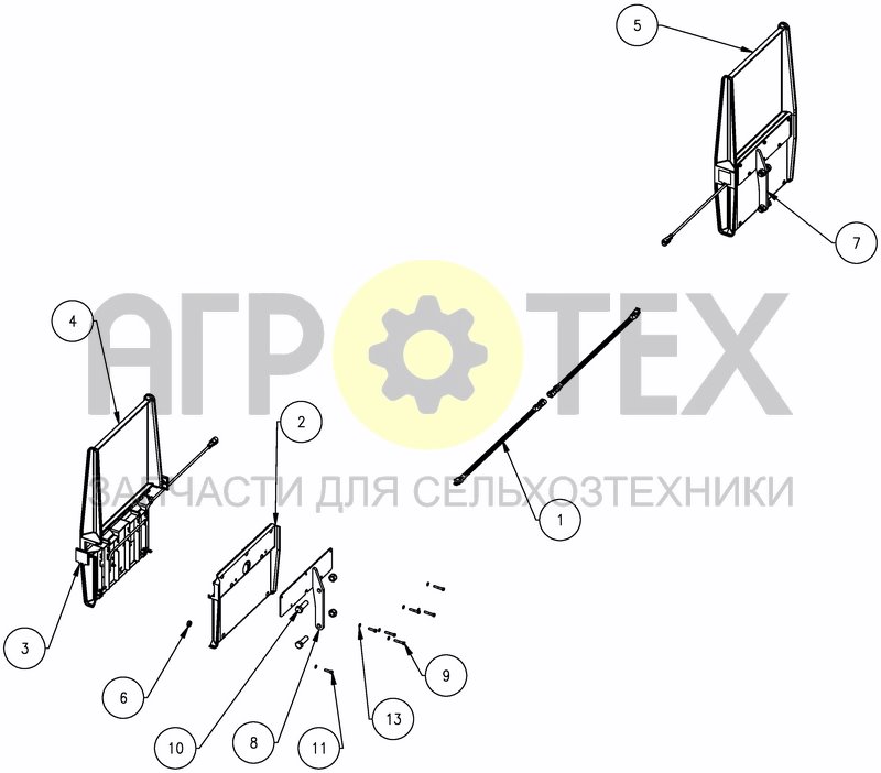 Чертеж FRONT LIGHTING WITH AUTO-RESET TINES