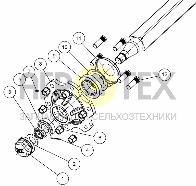 Чертеж 1/2 HUB 606X FOR FRONT WHEEL