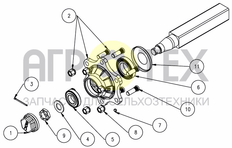 Чертеж 1/2 HUB 606XR FOR FRONT WHEEL