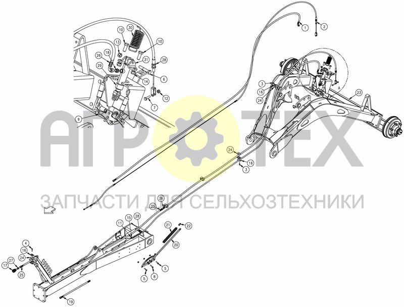 Чертеж HYDRAULIC BRAKE EQUIPMENT 25KM/H