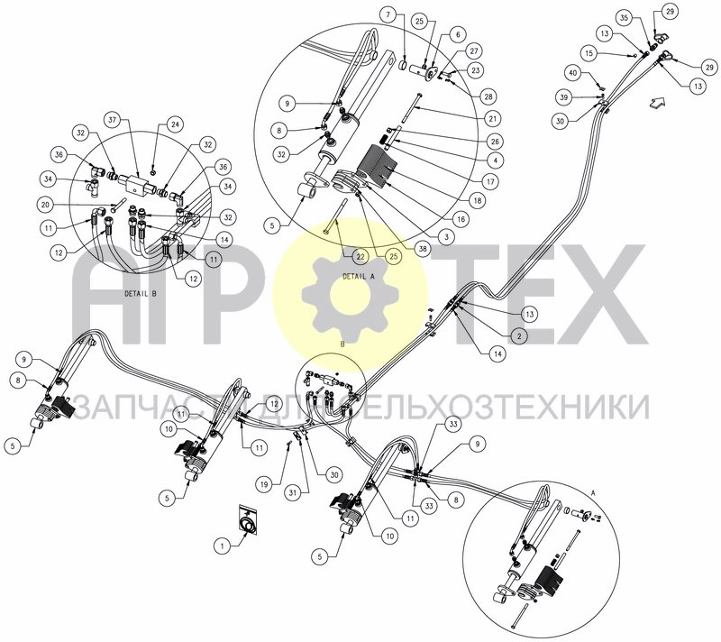 Чертеж HYDRAULIC DEPTH CONTROL